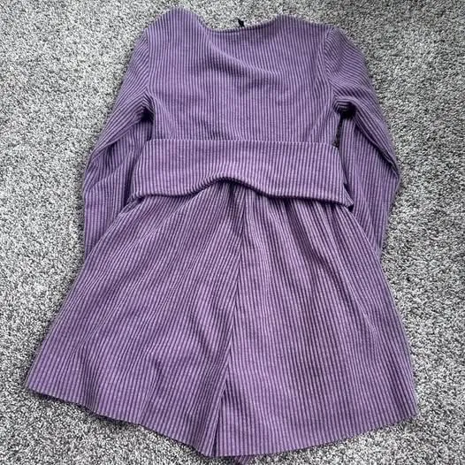 Urban Outfitters Purple Ribbed Romper - Image 3