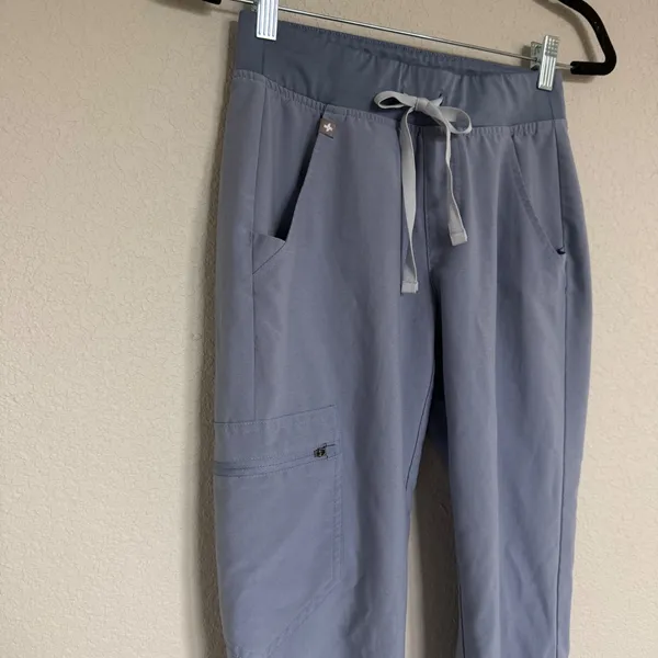 FIGS Zamora Jogger Scrub Pants Blue XXS Technical Collection Healthcare Uniform - Image 3