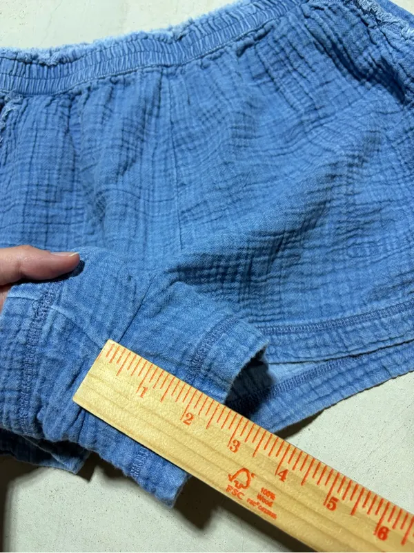 Aerie Blue Women's Gauze Lounge Shorts medium - Image 3