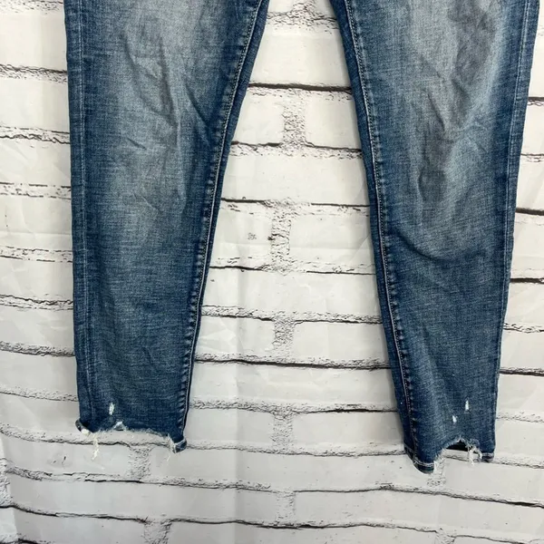 Y2K Buckle Black Ankle Skinny Jeans Women’s 27x27 Fit No. 83 Medium Wash Denim - Image 4