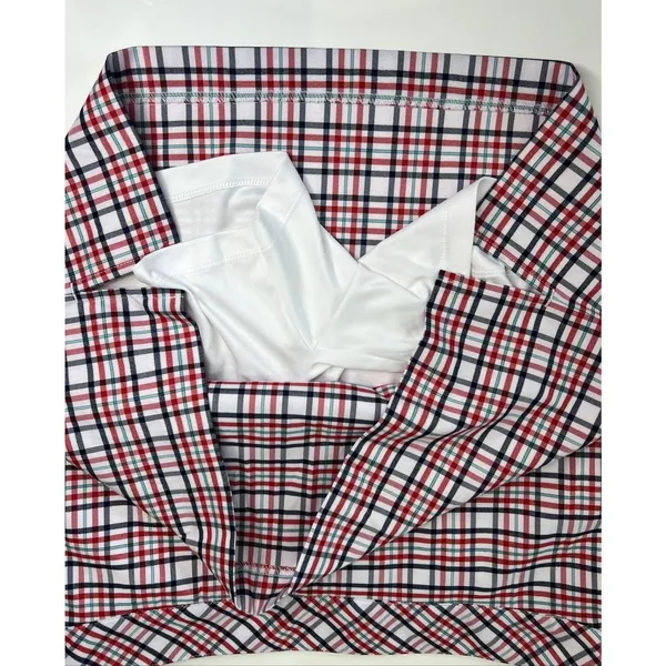 IZOD Golf Skort Womens Size 10 Tartan‎ Plaid Golf Skort Black Red Green White - Image 6
