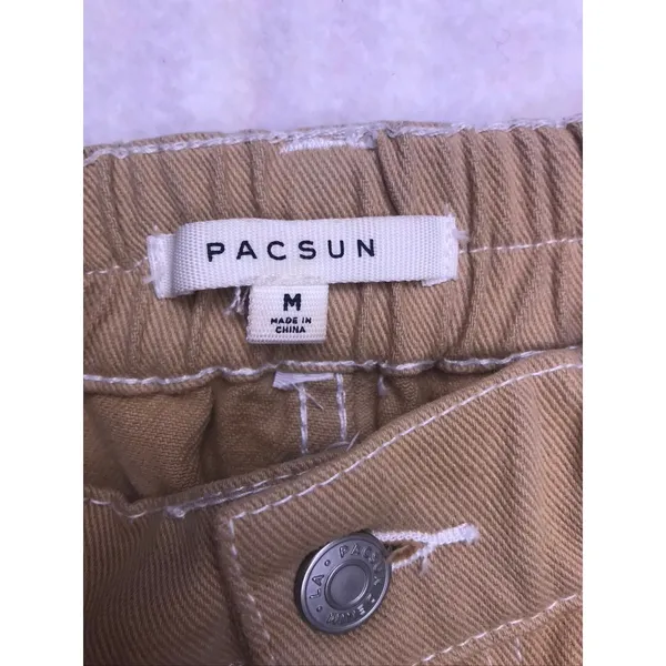 PacSun Jogger Pants‎ Womens Medium Tan Contrast Stitch 850HO198347 - Image 2