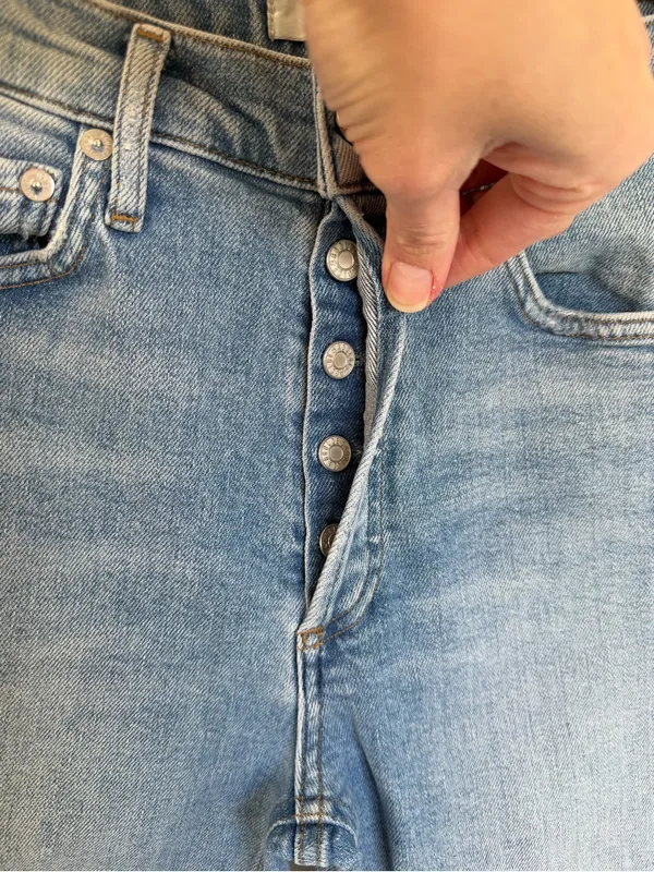 AGOLDE Jamie High‎ Rise Classic Light Wash Jeans Size 25 Button Fly - Image 3