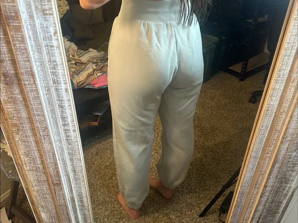 Nike Light Blue High-Waist‎ Drawstring Sweatpants - Image 2