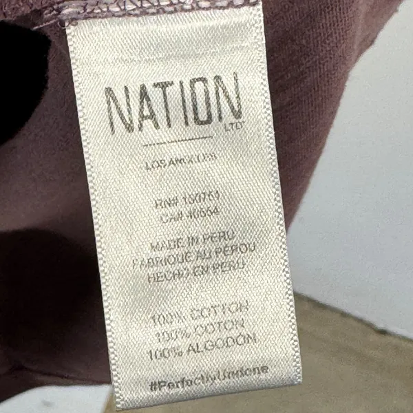 Nation LTD Mirrim Pima Cotton Puff Sleeve Mini T-shirt Dress Purple Size Medium‎ - Image 10