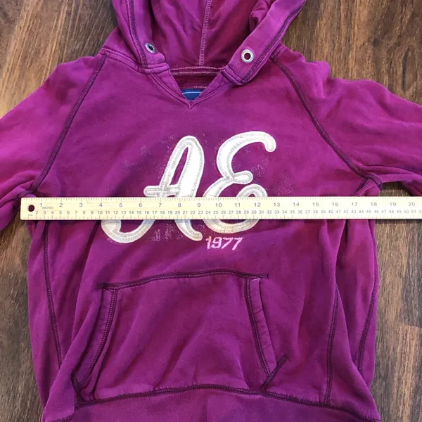 Vintage American Eagle Outfitters Logo Pullover Hoodie Sweatshirt - large - Image 7