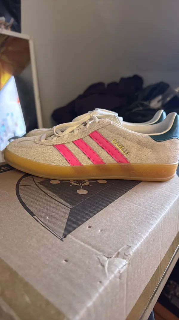 adidas Wmns Gazelle Indoor 'Off White Lucid Pink' - Image 6