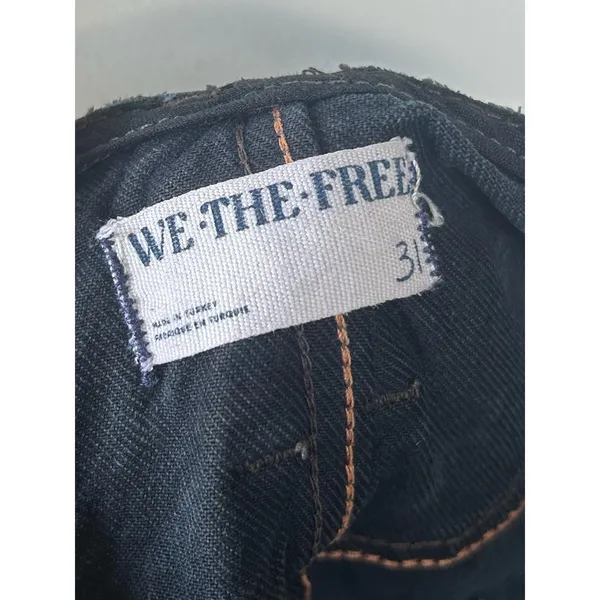 Free People Maryel Mid-Rise Boyfriend Jeans in Blue Black Wash Size 31 Boho Fall - Image 7