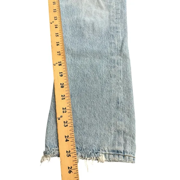 AGOLDE Jeans Women's Size 26 Button Fly High Rise 100%‎ Cotton Distressed #A5-8 - Image 6