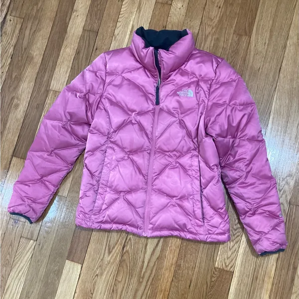The North Face Pink Goose Down Puffer Winter Ski Snow Quilted Lined Jacket 550 - Image 5