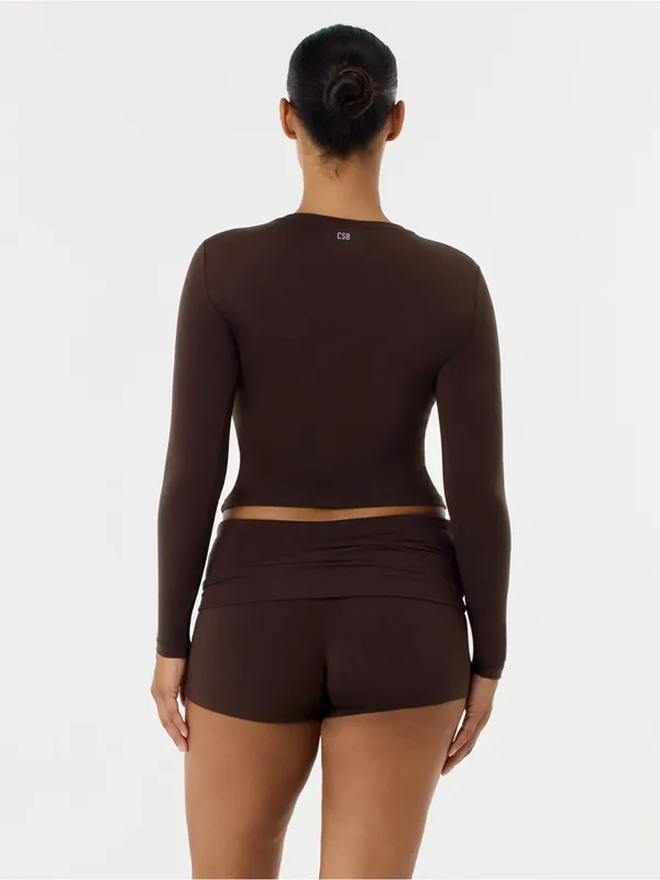 CSB Form Lite Long Sleeve Top Brown Size XL - Image 2