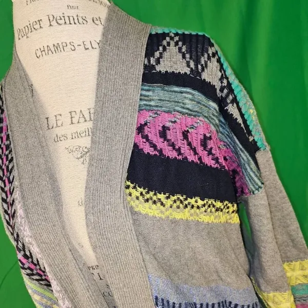 Daily Practice Anthropologie Womens Contrast Knit Cardigan Sweater‎ Small - Image 3