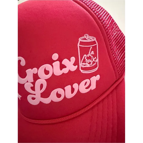 LaCroix Lover Red Pink Trucker Hat Coquette Y2K Mesh Snapback Cap Adjustable - Image 5