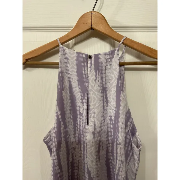 Tyche Lavender Tie Dye Racerback Shift Mini Dress | Boho Resort Vacation, S - Image 8