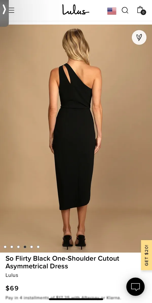 Lulus Black One Shoulder dress - Image 2