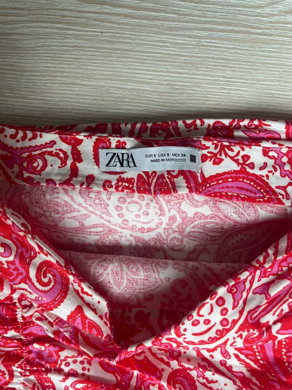 ZARA PATTERNED LINEN BLEND MINI SKIRT - Image 4