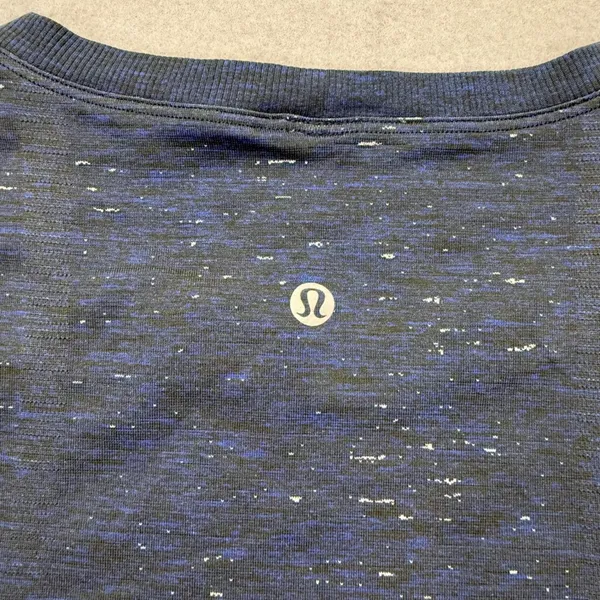 Lululemon Swiftly Tech‎ Long Sleeve Shirt Navy Blue Space Dye Size 12 - Image 5