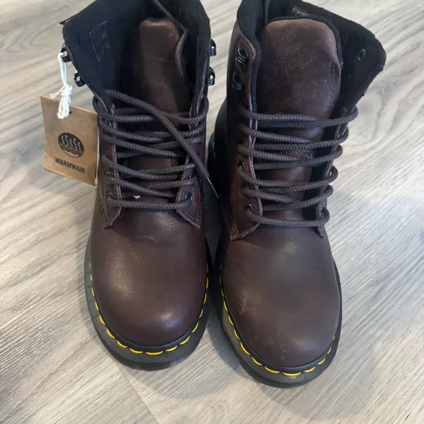 Dr. Martens W6 M5 WarmWair Pascal 1460 Leather Lace Up Boots Dark Brown NWT - Image 6
