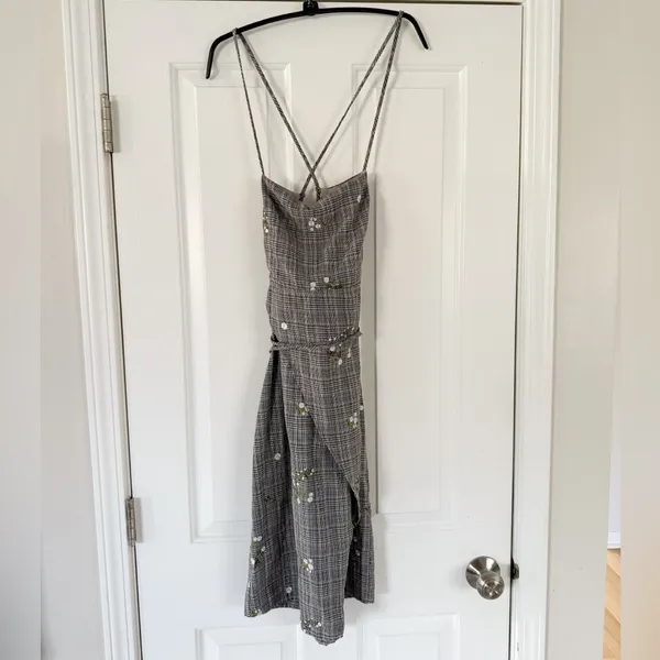 Revolve Mila Dress in Grey Plaid MAJORELLE - Image 2