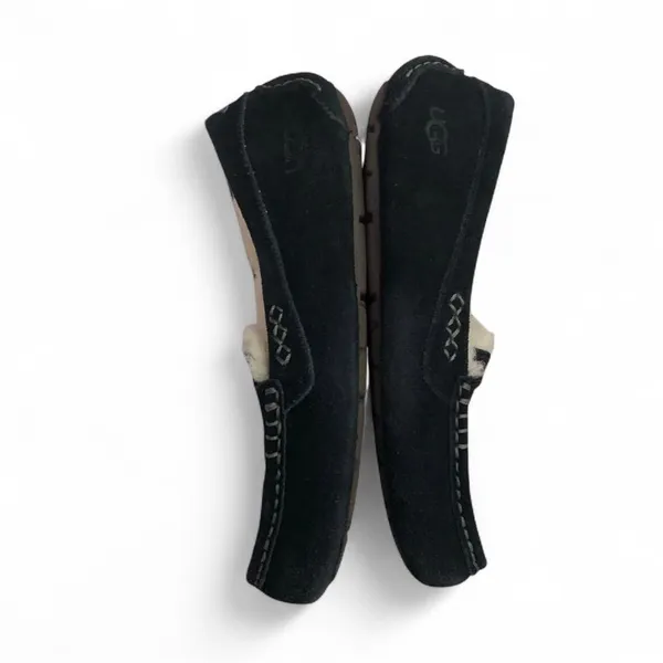 UGG Ansley Black Suede Sheepskin Warm Moccasins Slippers Shoes Size US 8 Women - Image 8