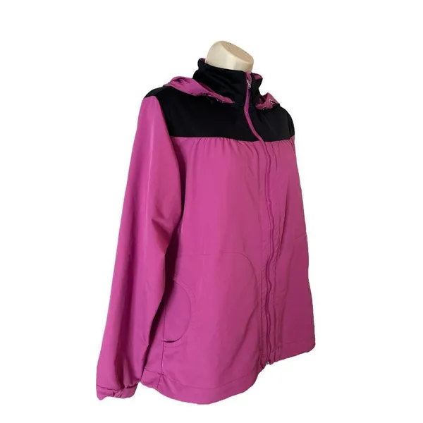 Women’s Y2K Vintage Nike Full Zip Jacket - Magenta Size Large - Image 2