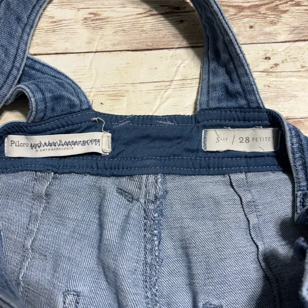 Pistola Denim Overalls Women's Size 28 Petite Medium Wash Bibs Anthropologie - Image 5