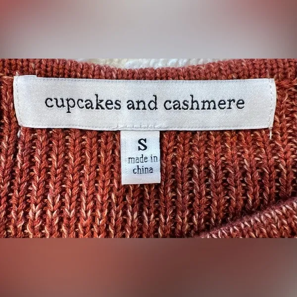 Cupcakes and Cashmere Women's Keryn Cold Sweater Burnt Orange Small - Image 5