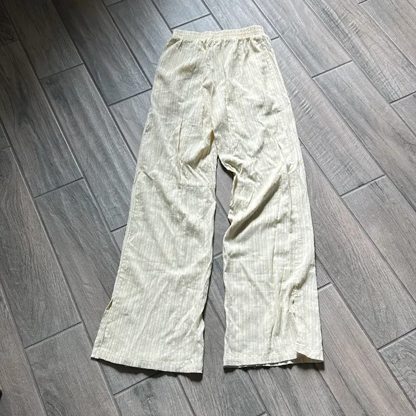 Women's Cream Pants Yellow - Image 4