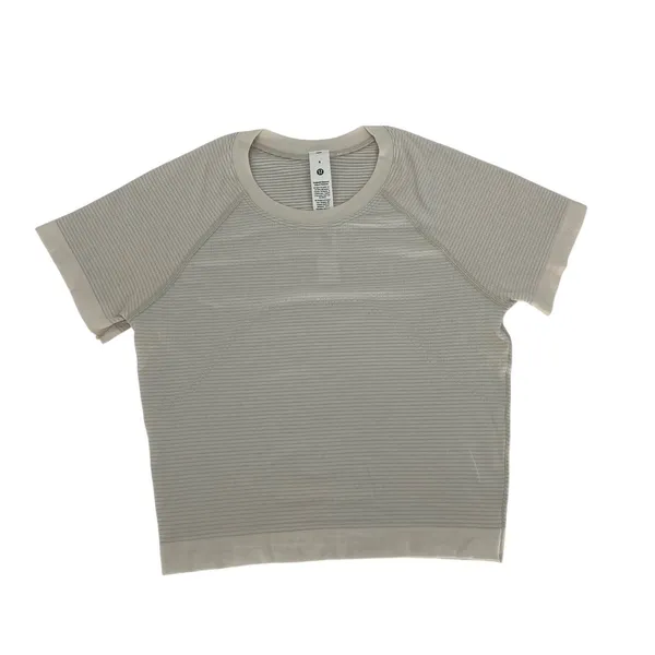 Lululemon Swiftly‎ Tech Cropped Short Sleeve 2.0 Mojave Tan Size 4 - Image 2