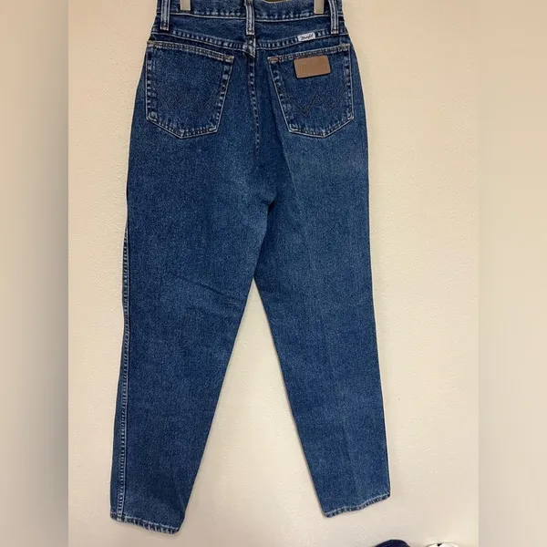 Wrangler Mom Straight Jeans Classic Blue Women's Jeans 5/6 - Image 3