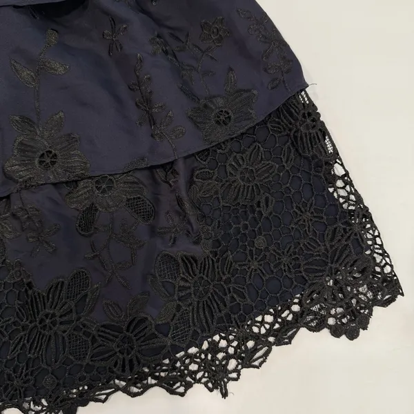 NWT Lovers + Friends‎ Revolve Navy Blue Cleo Lace Mini Dress Size MEDIUM - Image 5