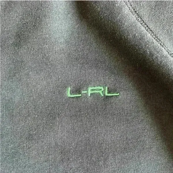 Lauren Ralph Lauren Active Full Zip Jacket Black with Green Trim Size Large - Image 3