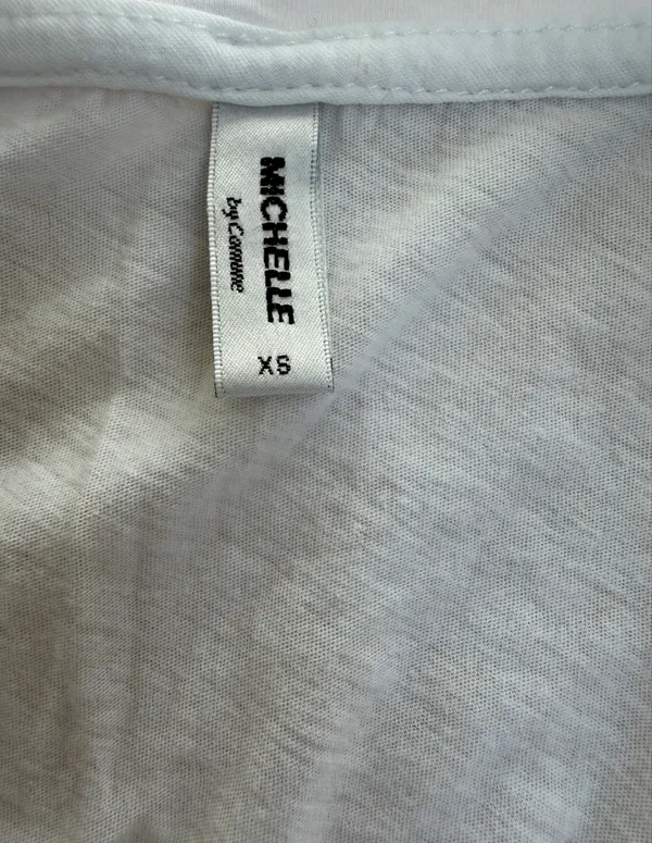 Michelle by Comune Radiate Love White Graphic Tee, Size XS, MSRP $25 - Image 5