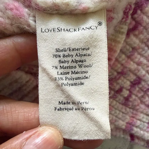 LoveShackFancy Avignon Crop Berry Medley Barbie Coquette Puff Sleeve Cardigan M - Image 6