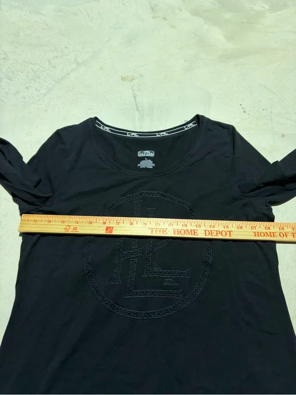 Lauren Ralph Lauren LRL Black Long Sleeve Logo Tee large - Image 3