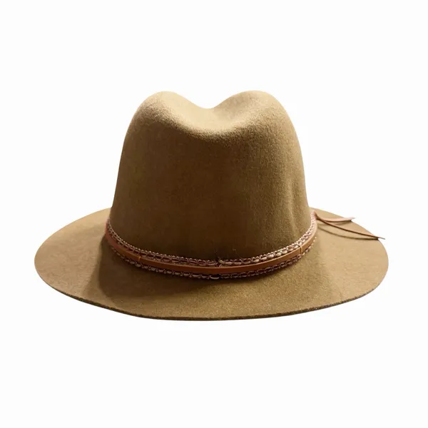 Anna & Ava Women 100%‎ Wool Fedora Hat Brown Western Rancher Wide Brim Boho Fall - Image 4
