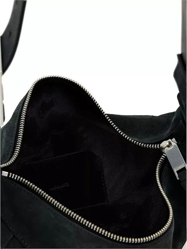 AllSaints Luna Suede Crossbody Bag NWT Ink Blue - Image 4
