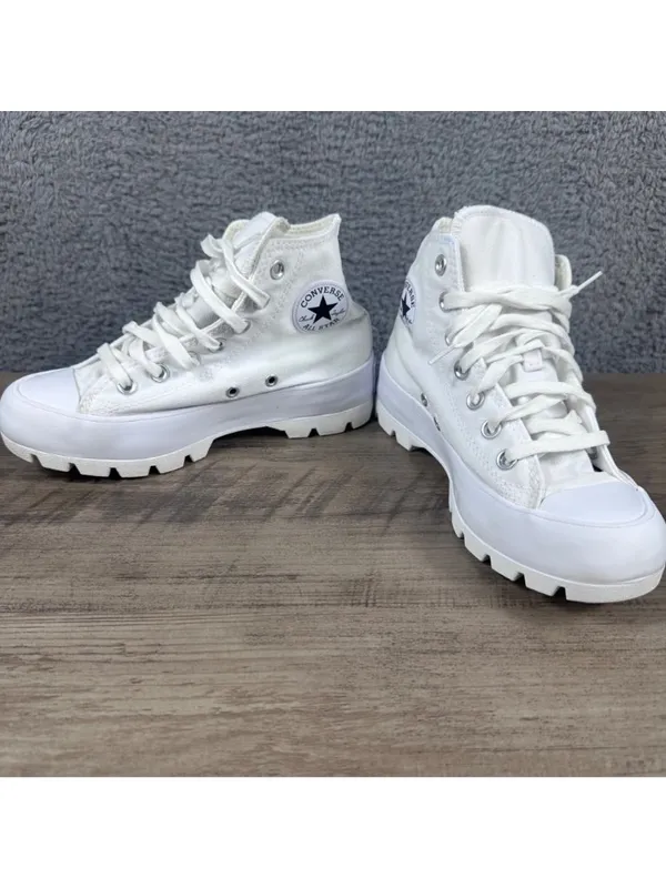 Converse Chuck Taylor All Star Lugged Women’s High Top Sneakers White Size 5.5 U - Image 2