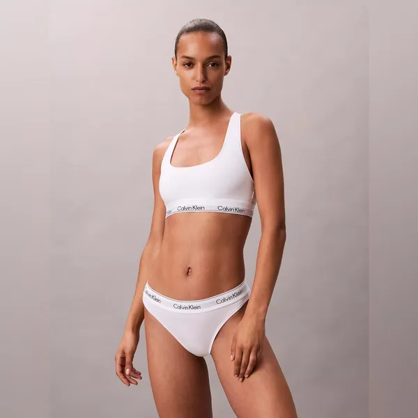 NWT Calvin Klein Women’s Bralette Set Modern RichCotton Stretch White M - Image 4
