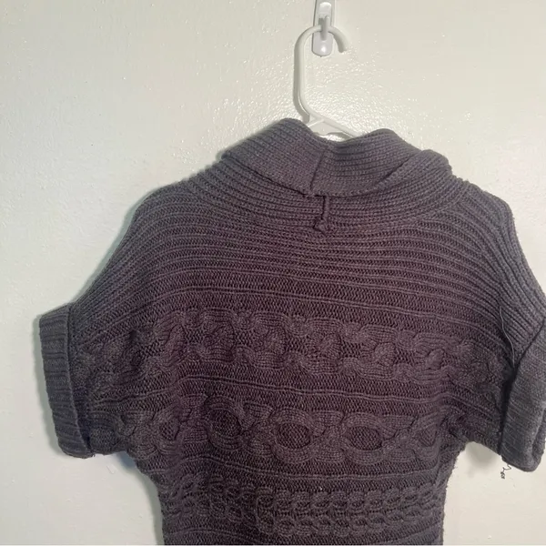 Nine‎ West Jeans Women's Size Small Turtleneck Sweater Dark Gray Cableknit - Image 6