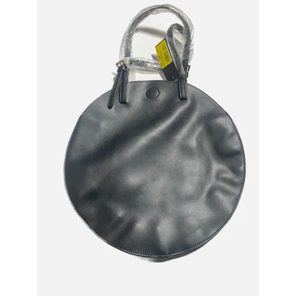 Un Billion Moeko Circle Tote Women OS Black Vegan Leather Minimalist Geometric - Image 2