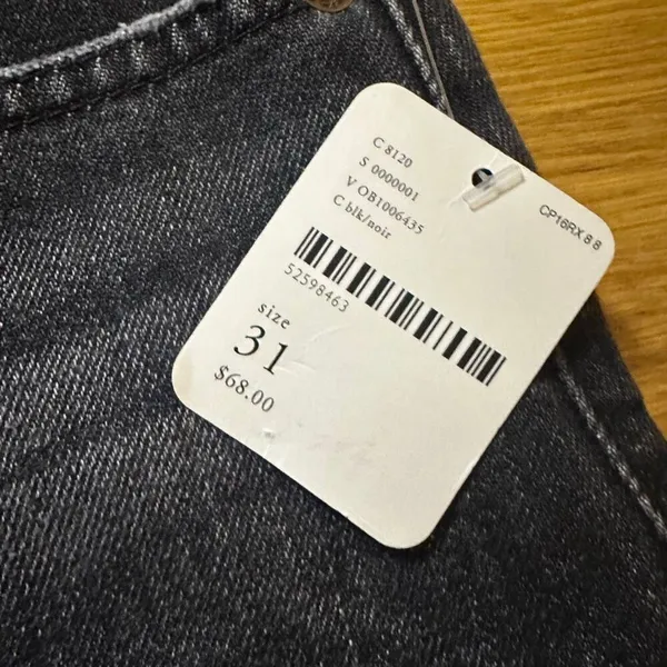 NWT Free People denim mini skirt womens 31 Bailey maverick black - Image 5