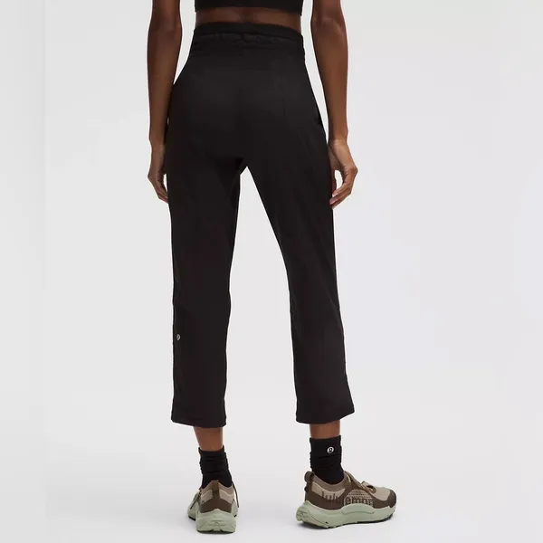 Lululemon Dance Studio Mid-Rise Cropped Black Pants Athleisure Adjustable Sporty - Image 2