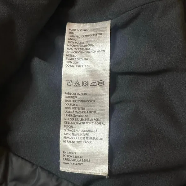 prAna Center Jacket Gorpcore Utility Bomber Lightweight DWR Tech Black Small - Image 7
