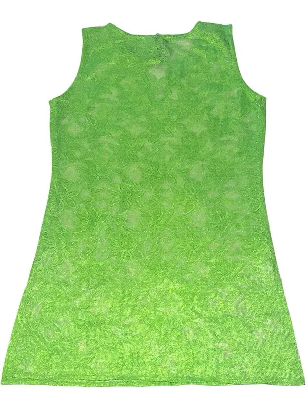 Green mesh cover up dress. - Image 3