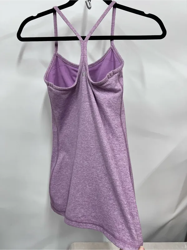 Lululemon Lavender purple Cami tank top 4 athletic built in bra pads missing - Image 5