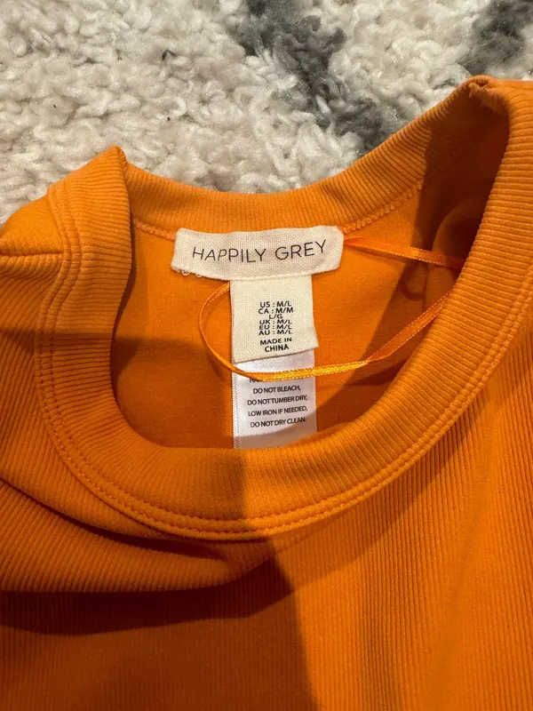 Long Sleeve Orange Size M - Image 2