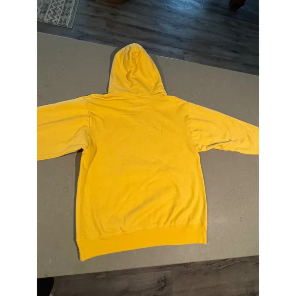 Yellow Walt Disney World Hoodie Pullover‎ Sweatshirt Retro Logo Graphic Size S - Image 6