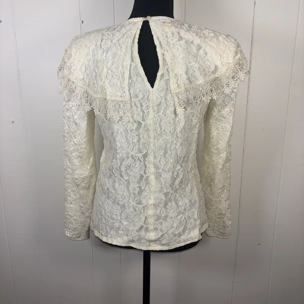 Vintage Scott McClintock Victorian Granny Lace‎ Blouse SZ 8 Bridgerton - Image 2