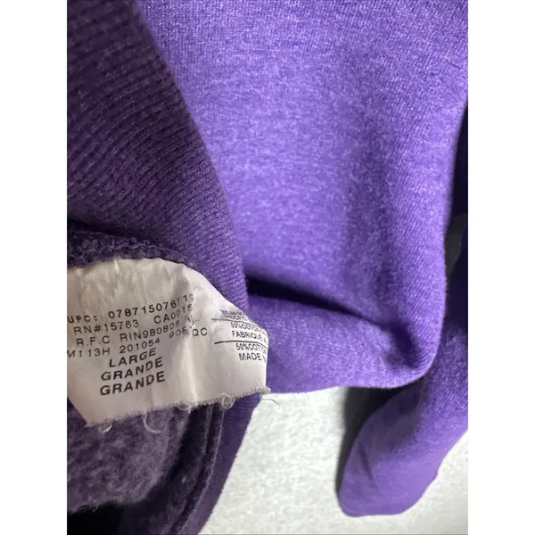Hanes Womens Sweatshirt Comfort Blend‎ Purple Large Long Sleeve Cotton Blend - Image 8